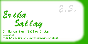 erika sallay business card